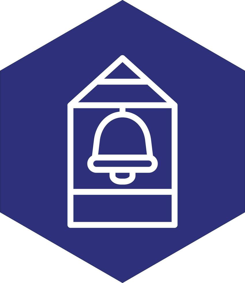 Bell Tower Vector Icon Design