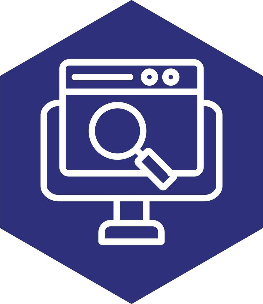 Online Search Vector Icon Design