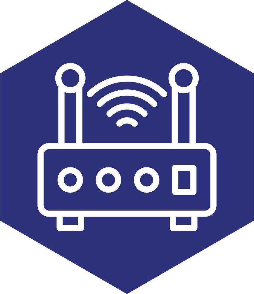Wireless Router Vector Icon Design