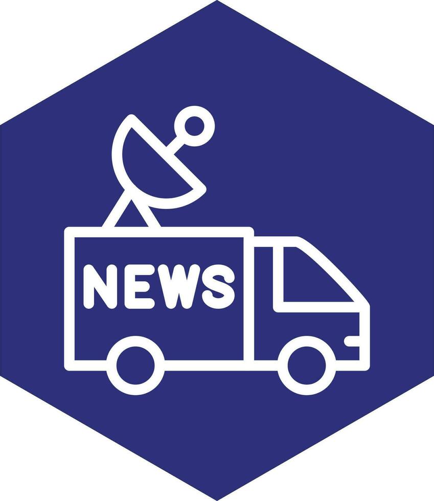 Noticias camioneta vector icono diseño