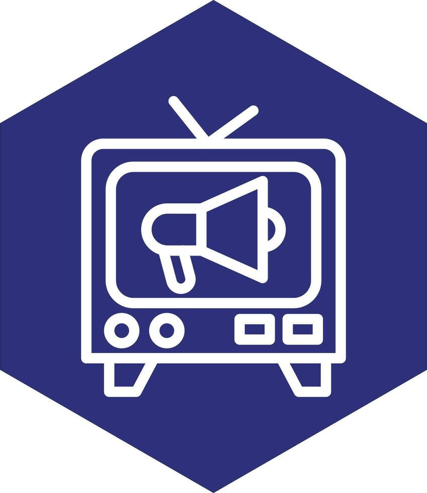 TV Commercial Vector Icon Design