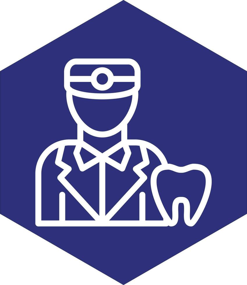 Male Dentist Vector Icon Design
