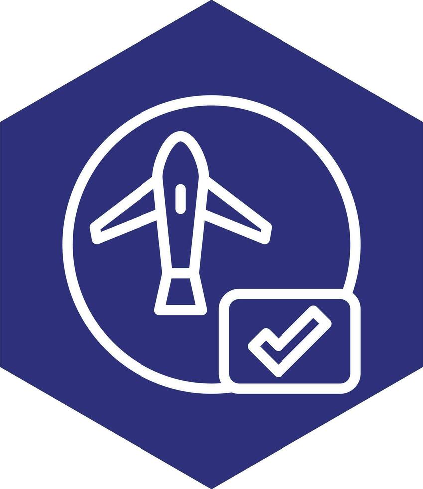 Flight Check In Vector Icon Design