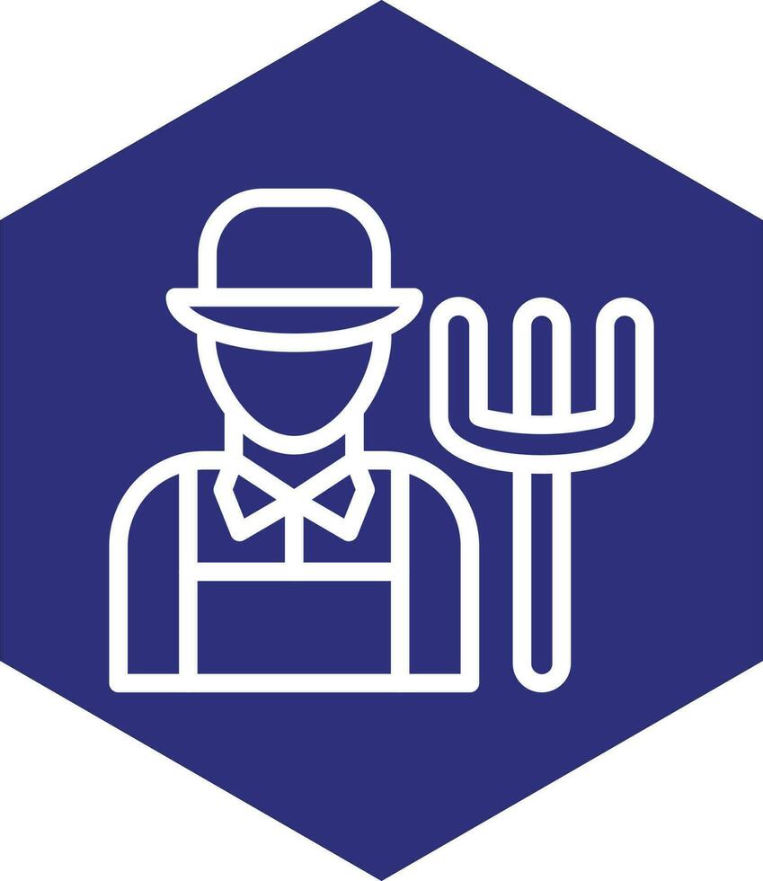 Male Farmer Vector Icon Design