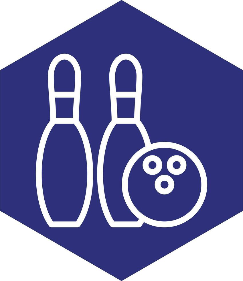 diseño de icono de vector de bolos