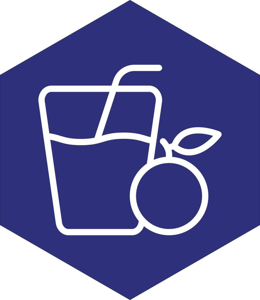 Orange Juice Vector Icon Design