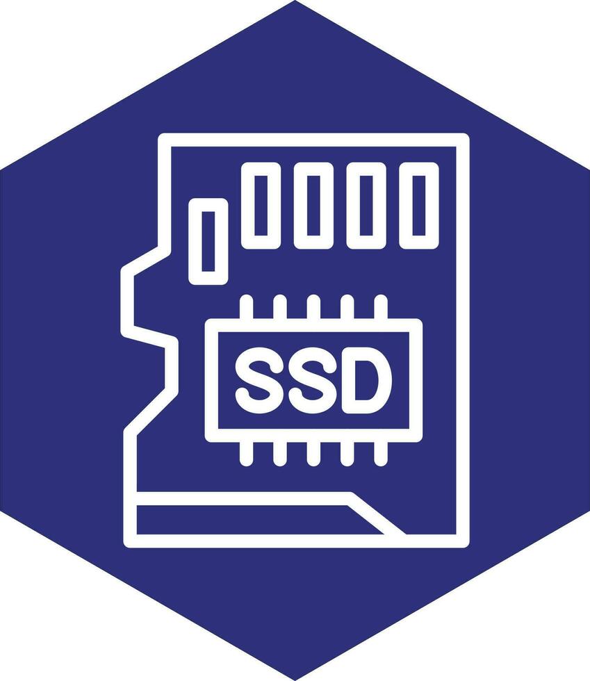 SSD Card Vector Icon Design