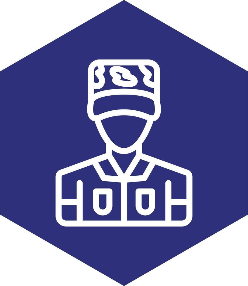 Army Captain Vector Icon Design