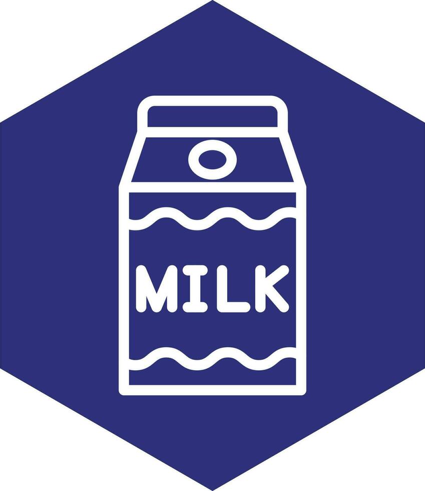 Milk Carton Vector Icon Design