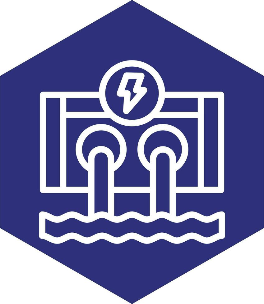 Hydro Power Vector Icon Design