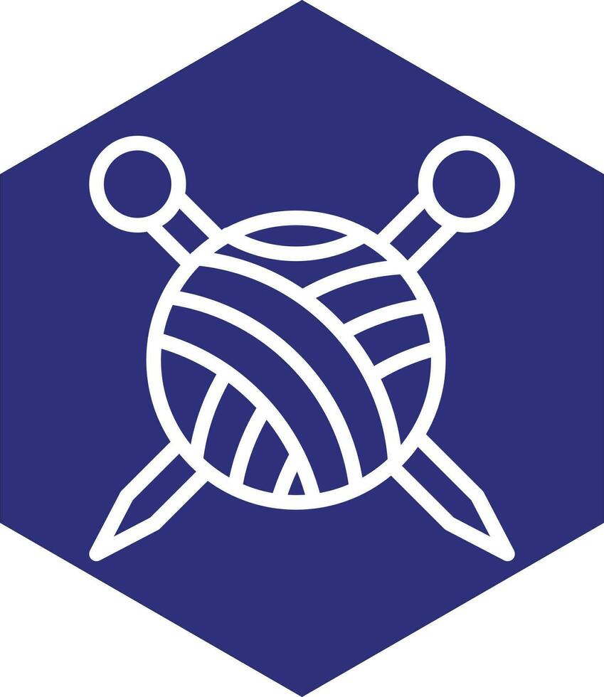 Knitting Vector Icon Design