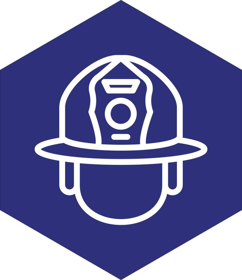 Firefighter Helmet Vector Icon Design