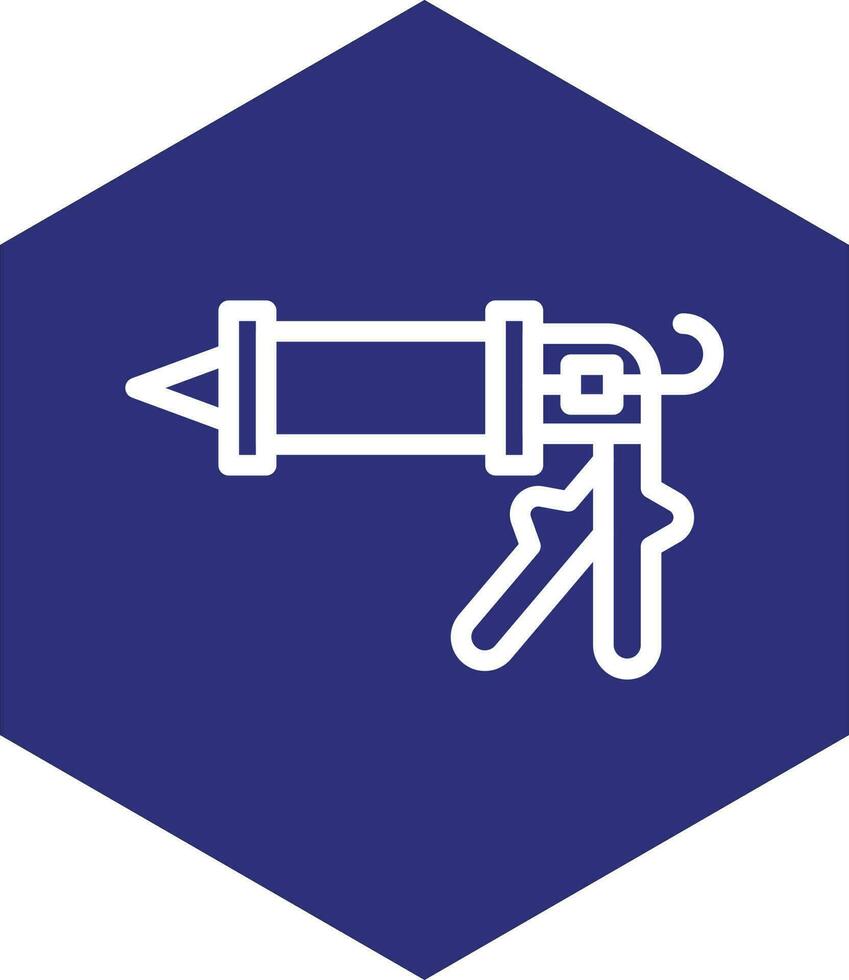 Caulking Gun Vector Icon Design