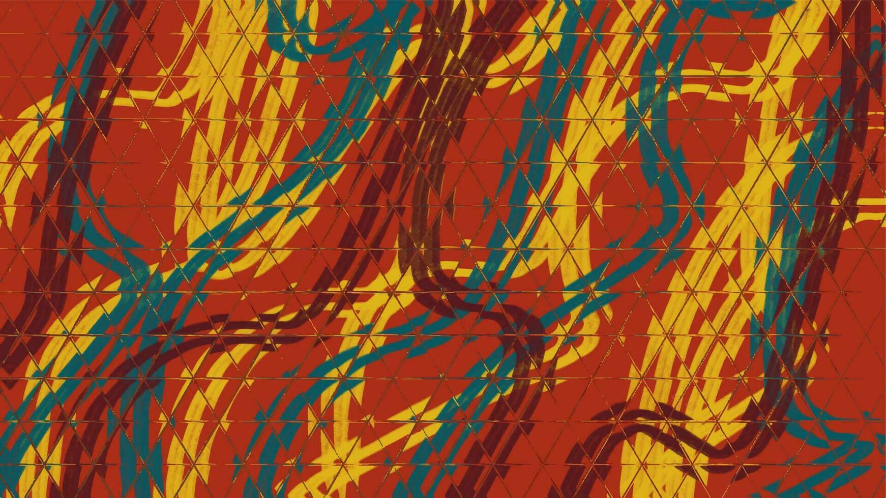 Vector Illustration of abstract vitrage background. Decorative stained glass pattern for design poster, cover, flyer and brochure.
