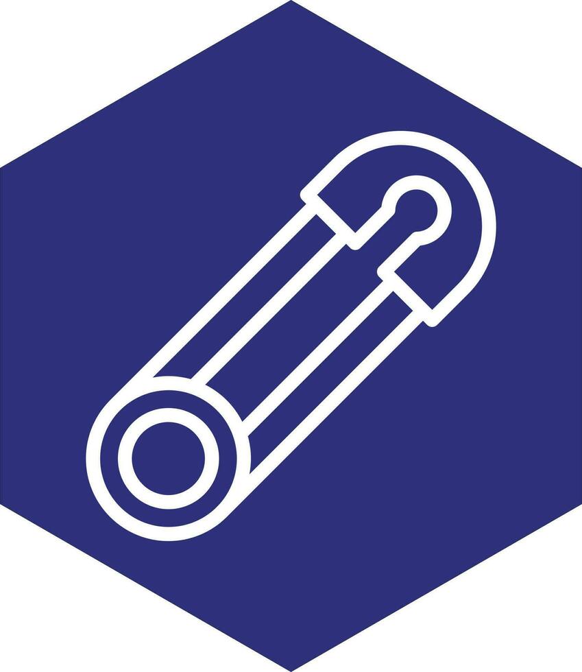 Safety Pin Vector Icon Design