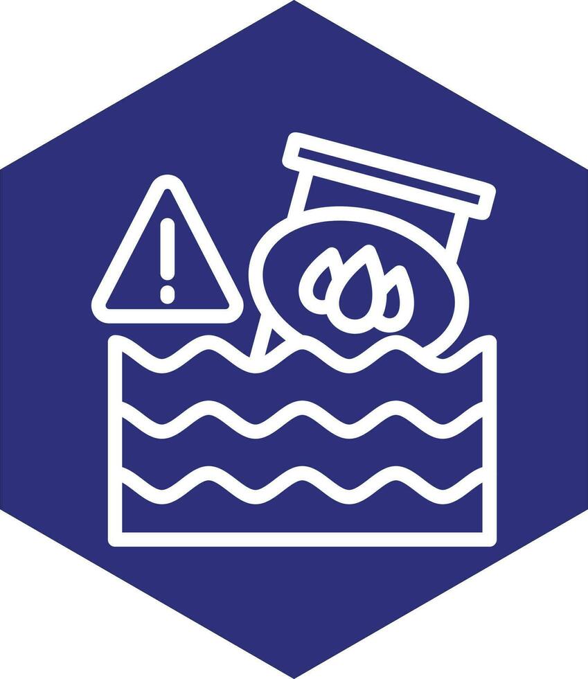 Oil Pollution Vector Icon Design