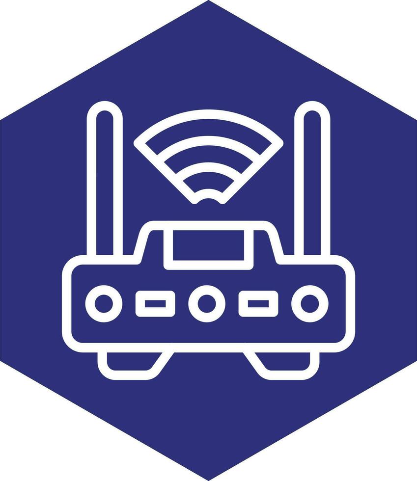 Wifi enrutador vector icono diseño