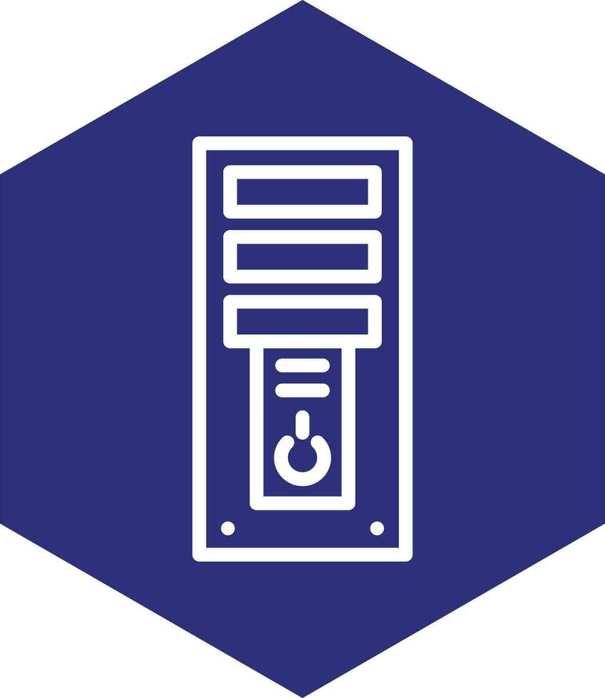 Computer Tower Vector Icon Design