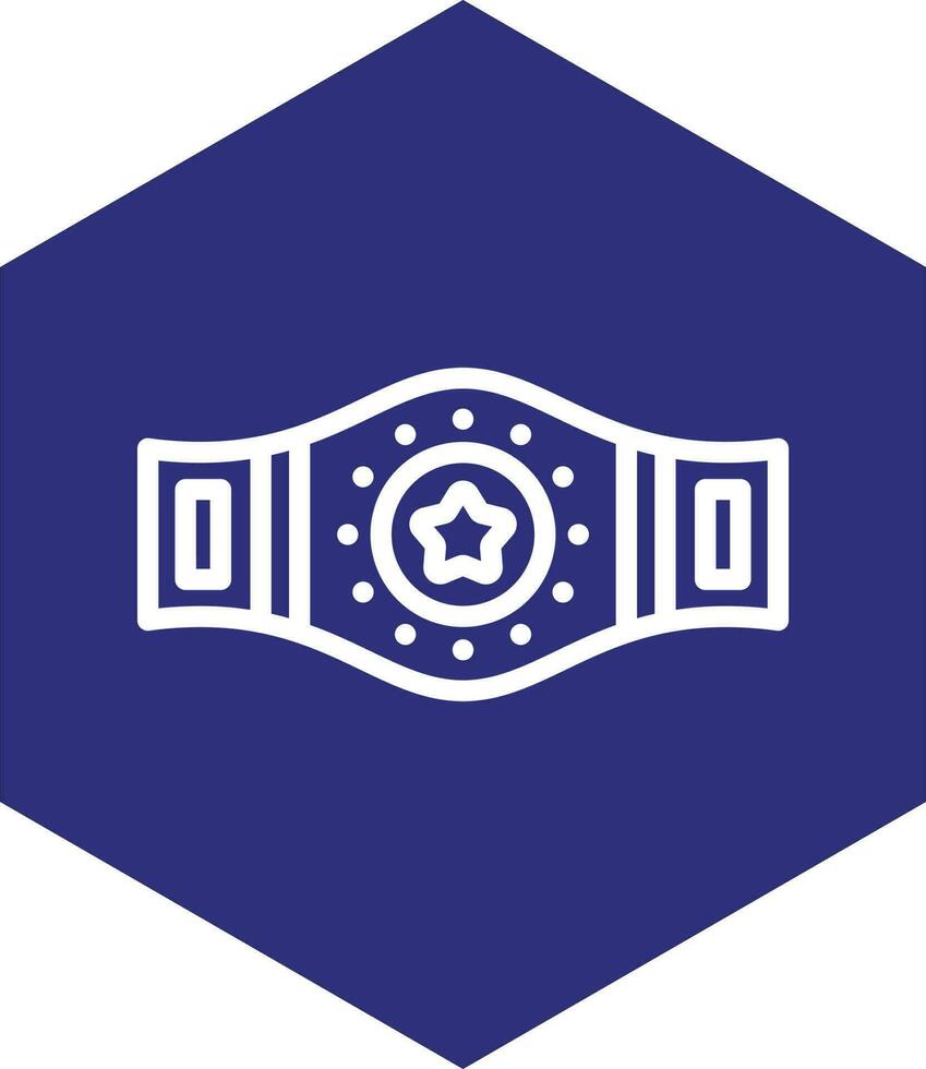 Champion Belt Vector Icon Design
