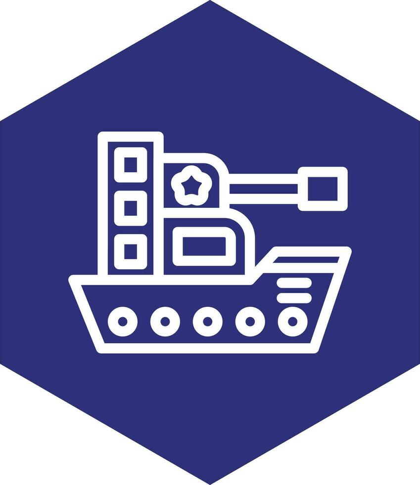 Army Ship Vector Icon Design