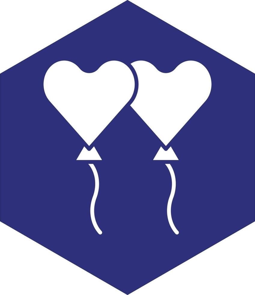 Heart Ballons Vector Icon design