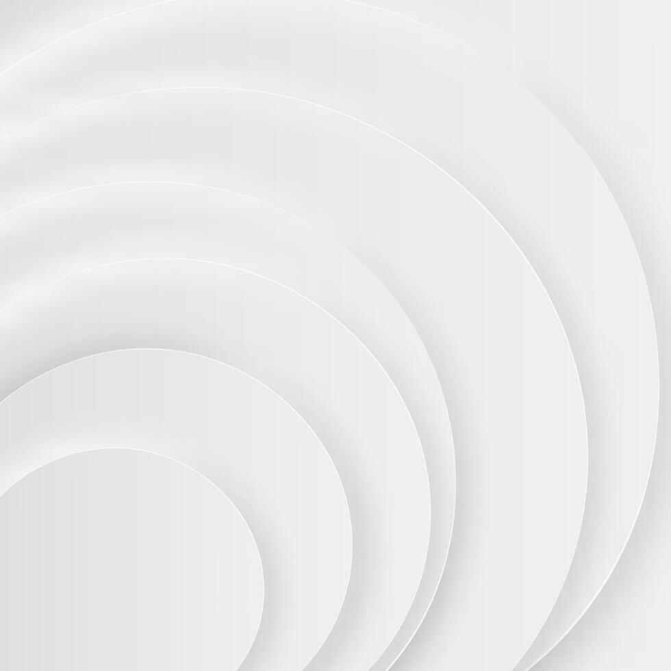Abstract White Paper Layer Cut Circle Shape Background. vector