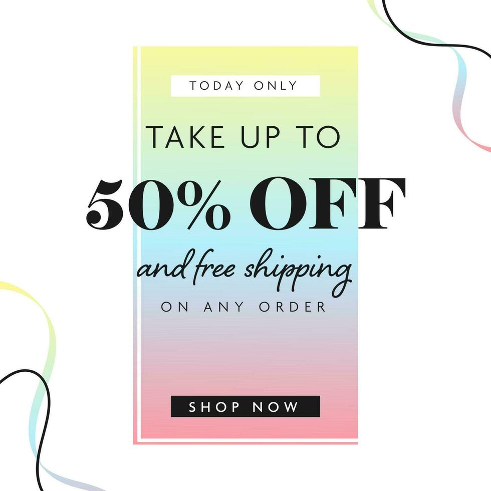 For Sale Poster Or Template Design With Free Shipping On Any Order. vector