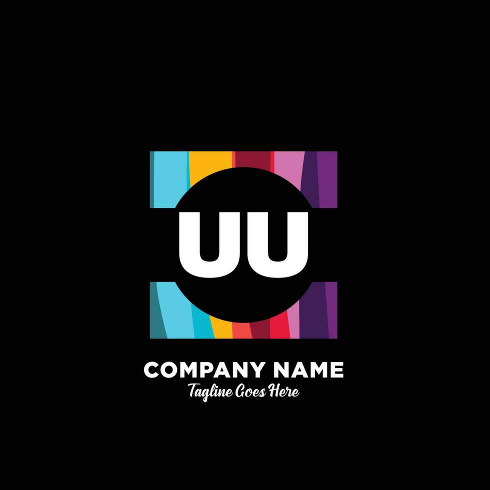 UU initial logo With Colorful template vector. vector