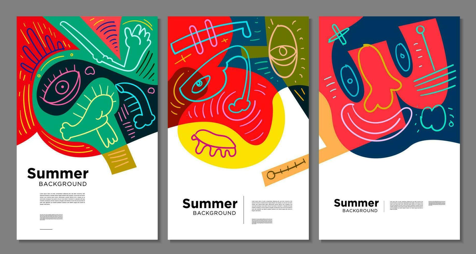 Colorful abstract ethnic pattern illustration for summer holiday banner and poster vector