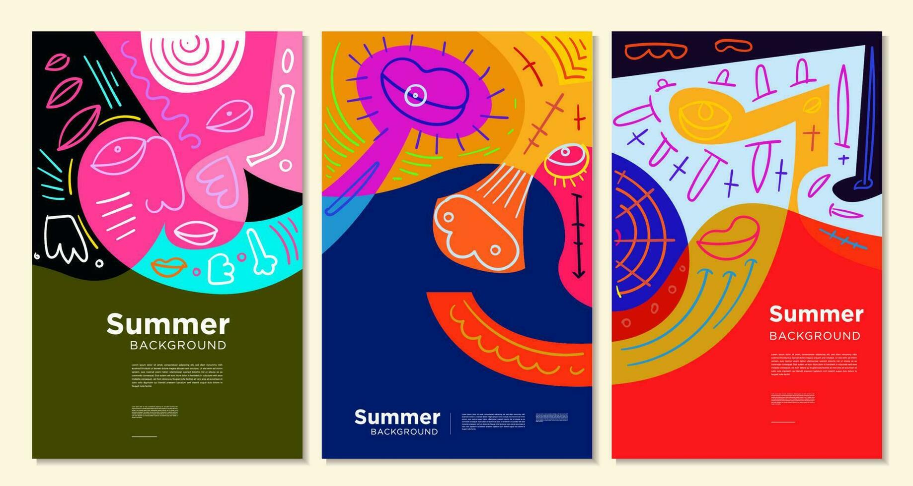 Colorful abstract ethnic pattern illustration for summer holiday banner and poster vector