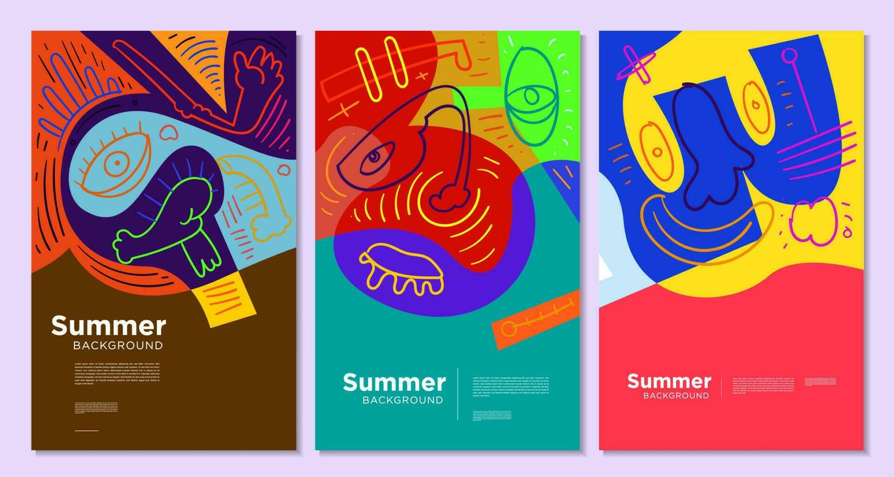 Colorful abstract ethnic pattern illustration for summer holiday banner and poster vector