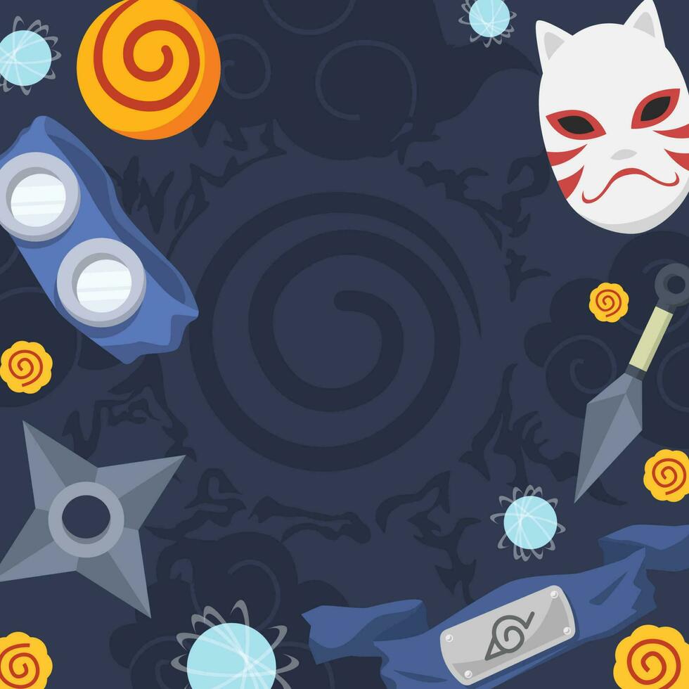 Ninja Stuff Background Design vector