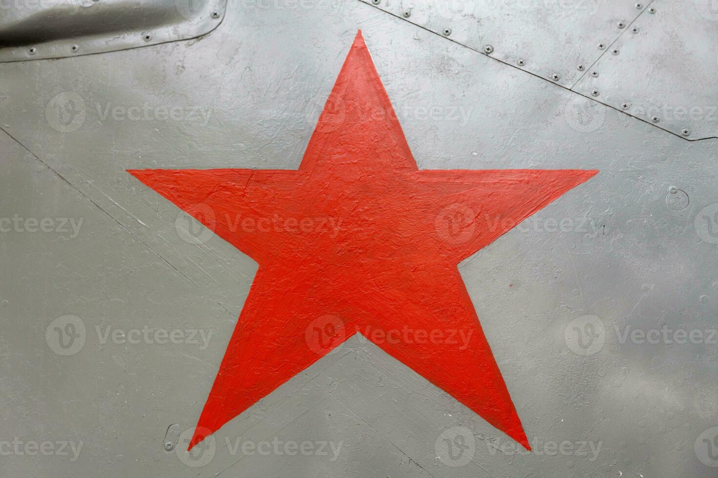 Soviet red star on a plane photo