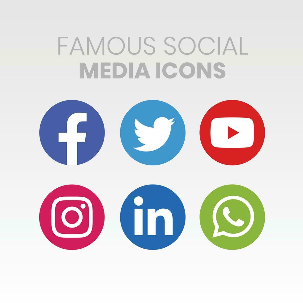 iconos de redes sociales vector