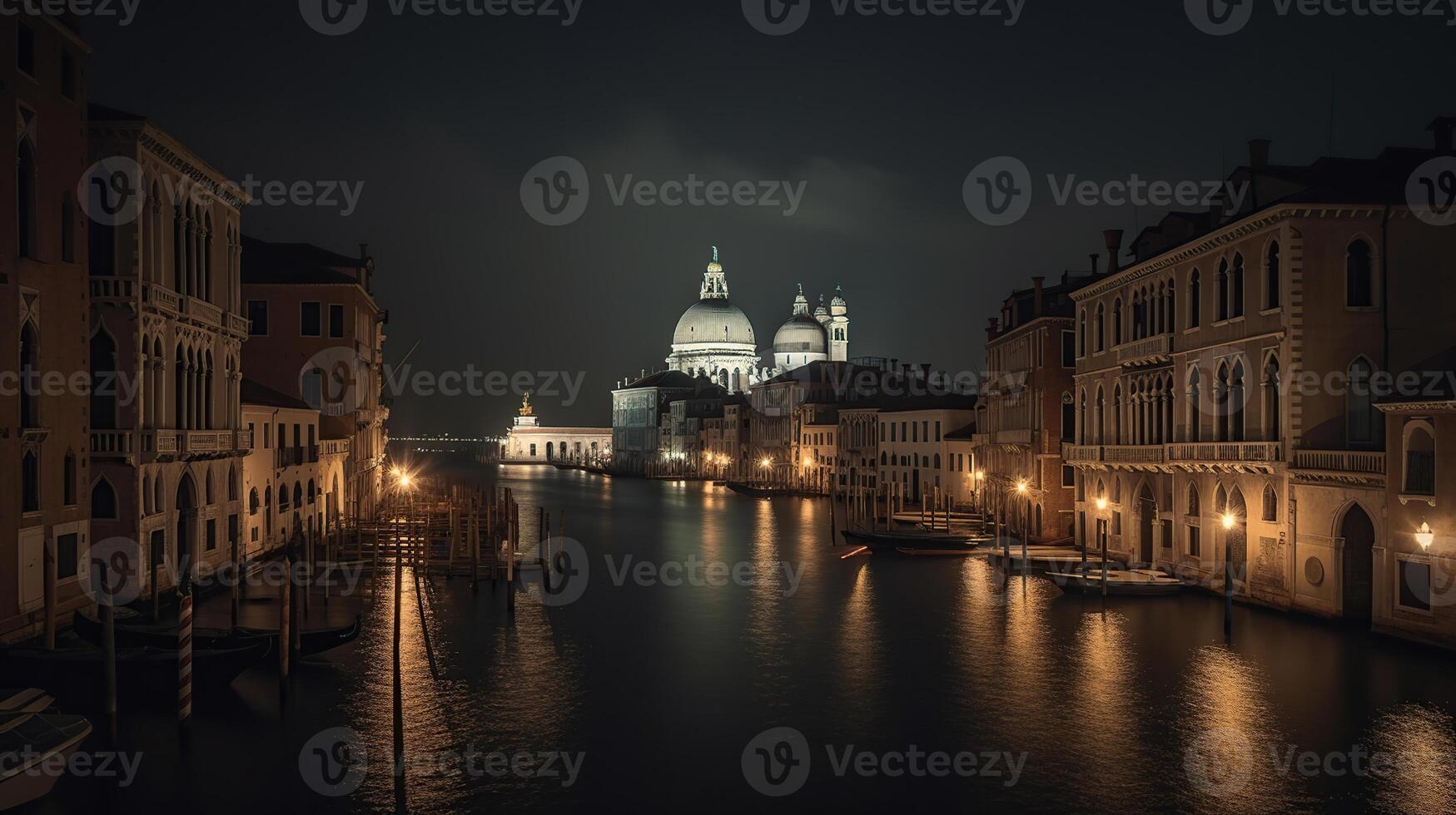 Beautiful View of Grand Canal in Night View, photo