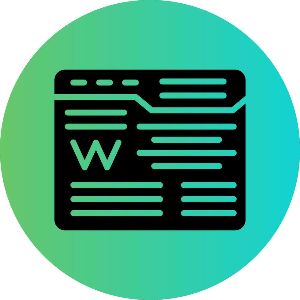 Wikipedia Vector Icon Design