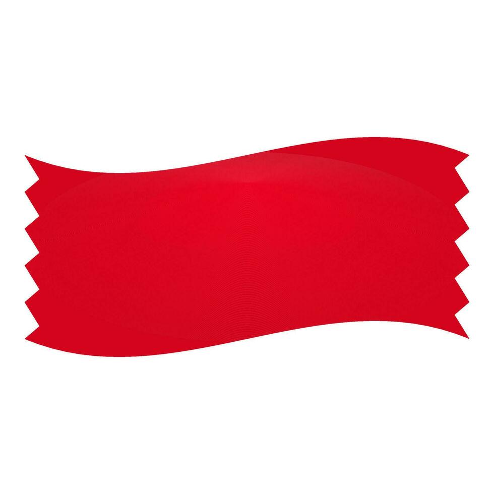 Empty Paper Tag Or Banner In Red Color. vector