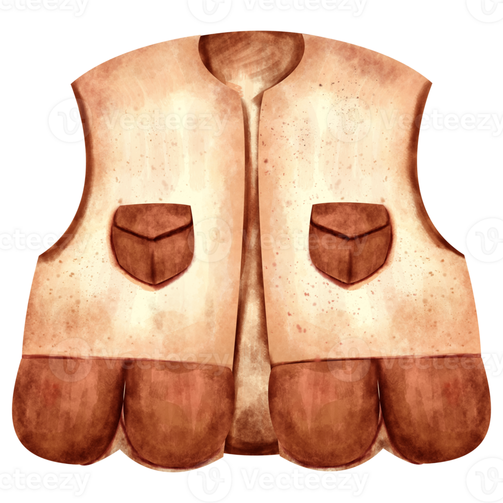 fishing vest watercolor png