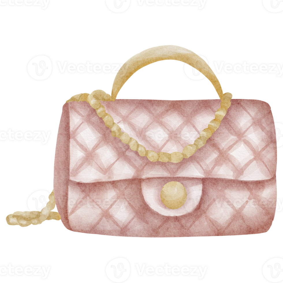 watercolor bag fashion png