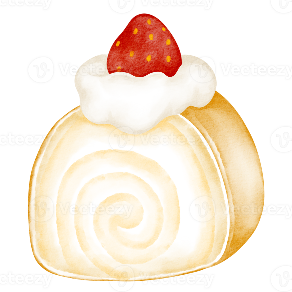 cake-roll-watercolor-23322613-png