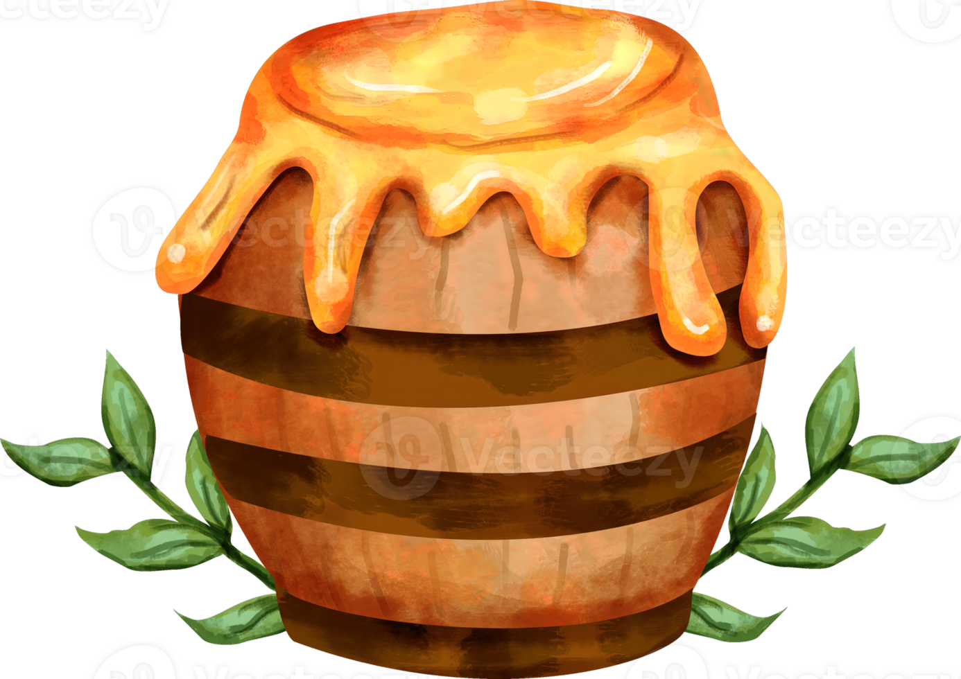 watercolor honey pot png