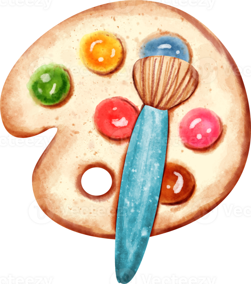 watercolor art palette png