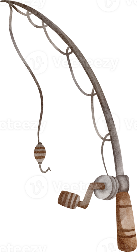 watercolor fishing rod 23322813 PNG