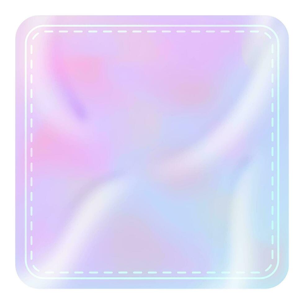 Gradient Blank Square Label Element On White Background. vector