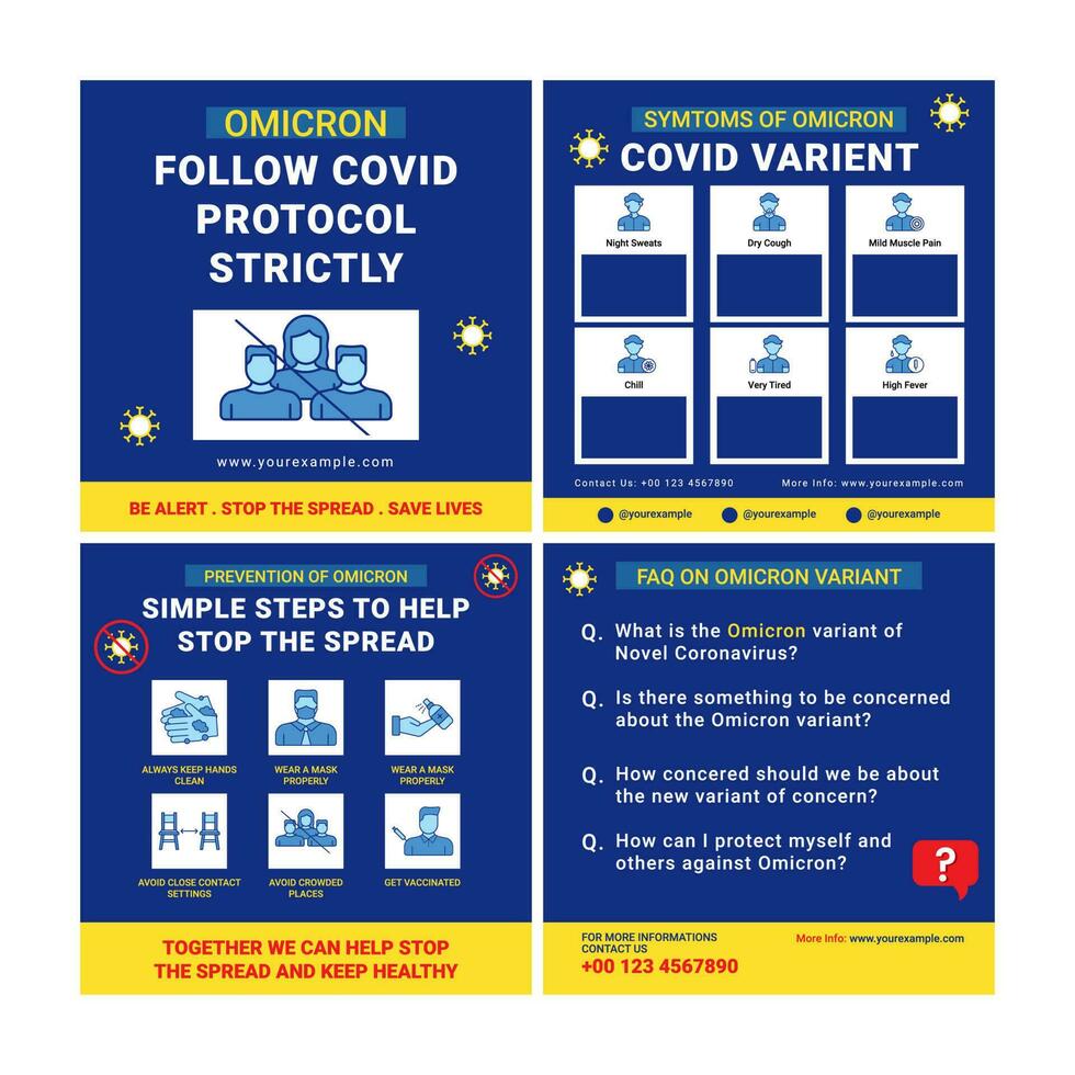 síntomas y precauciones de codicioso omicron variante publicaciones o modelo en cuatro opciones vector