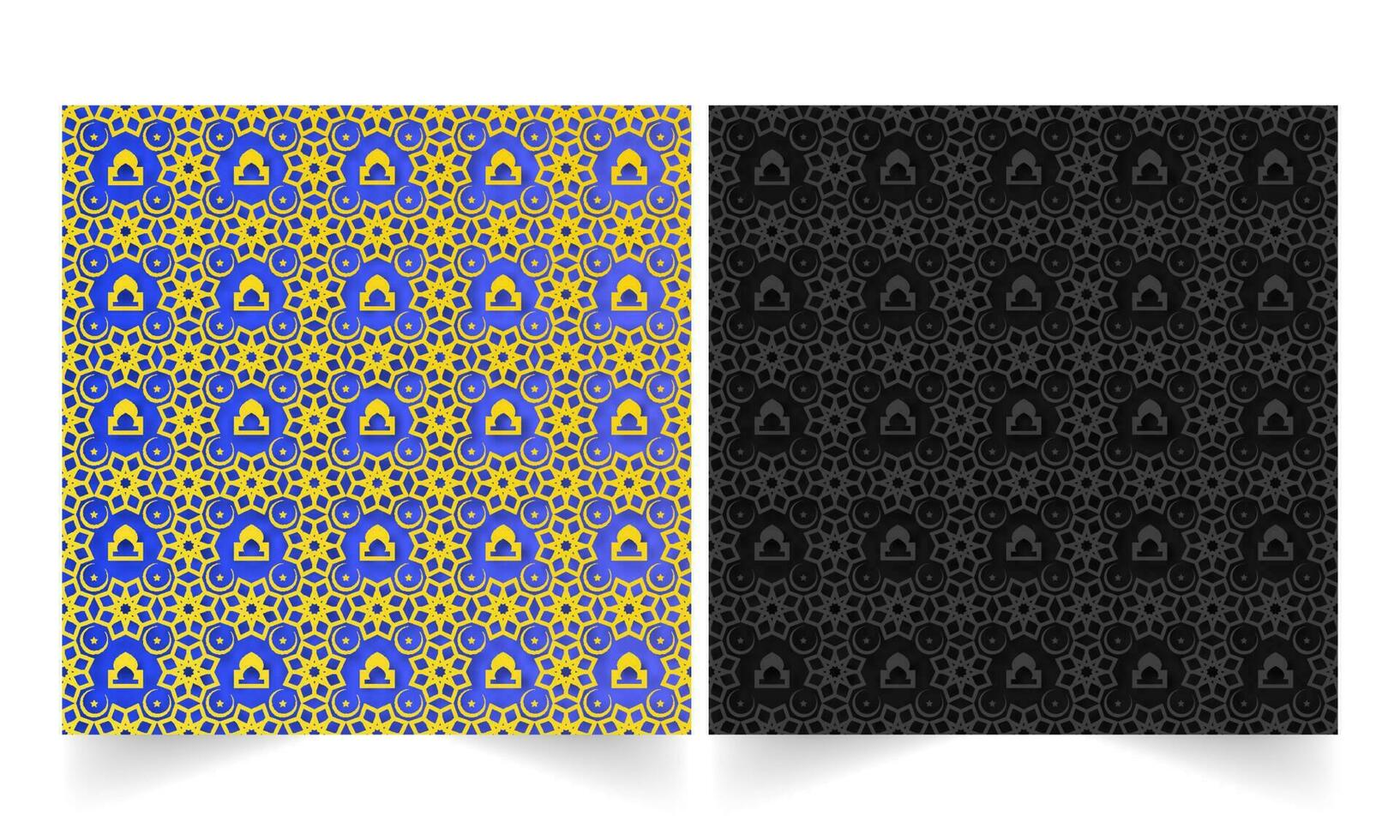 Seamless Islamic Pattern Background In Two Options. vector