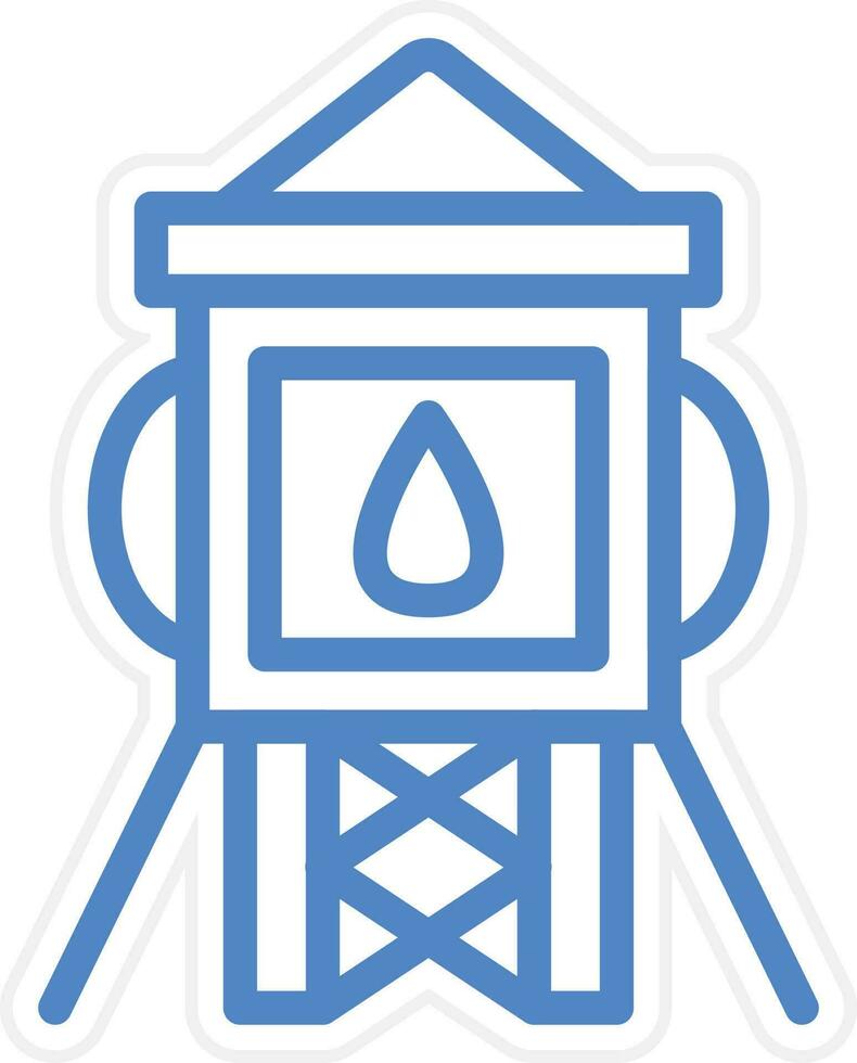 Water Tower Vector Icon Style