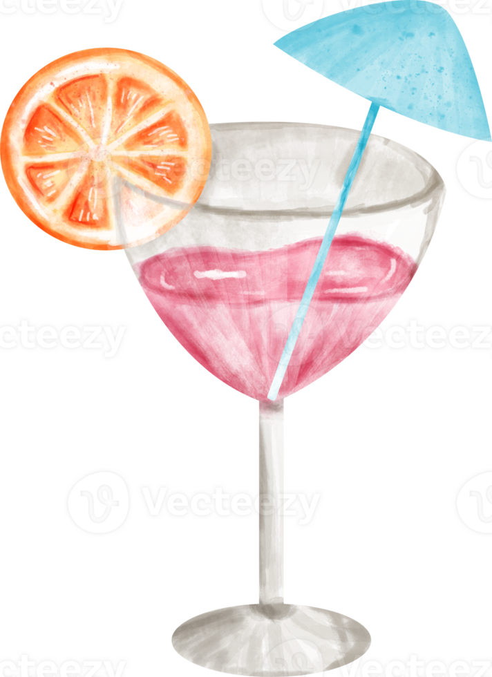 watercolor cocktail clip art png