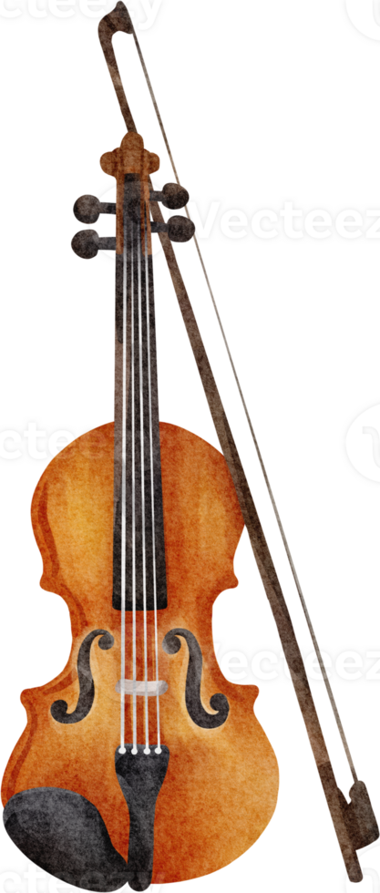 Aquarell Violine Musikinstrument png