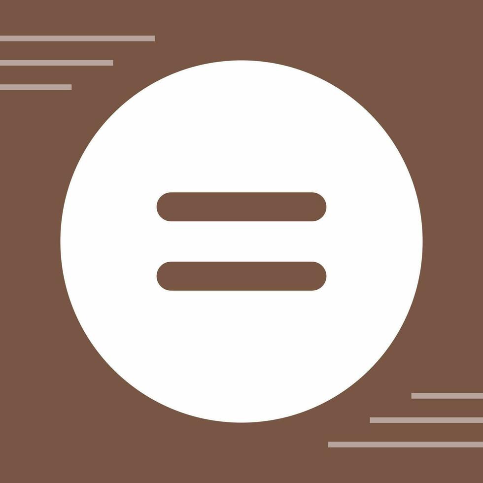 Equal to Symbol Unique Vector Icon